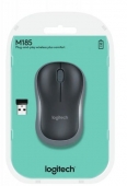 Ratn Inalmbrico Logitech M185/ Hasta 1000 DPI/ Gris