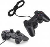 Gamepad con cable, controlador de juegos de computadora USB con cable Gamepad con joystick de doble vibraci�n para PC port�til Compatible con Win98 /  XP