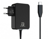 Fuente de alimentacin GaN tipo C de 65 W, color negro