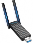 ElecMoga Antena WiFi AC 1300Mbps USB 3.0 Dual Band 5GHz/2.4GHz - Adaptador para PC/Desktop/Laptop/Tablet USB WiFi con 2 Antenas de 5dBi - Soporta Windows 11/10/8/7/Vista/XP Mac OS X