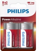 Pack de 2 Pilas D Philips LR20P2B/10/ 1.5V/ Alcalinas
