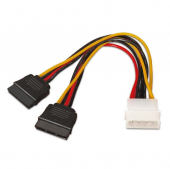 Cable Duplicador de Alimentaci�n Aisens A131-0161/ Molex 4 PIN Macho - 2x SATA Hembra/ 20cm