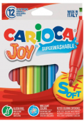 CARIOCA 40614 - Caja de 12 Rotuladores Lavables, Tinta al Agua. Edici�n JOY