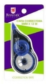 CINTA CORRECTORA BISMARK DE 5MM X 12 M AZUL