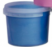 pintura dedos milan cian con purpurina