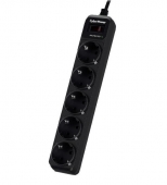 Regleta con interruptor Cyberpower B0520SC0-DE/ 5 Tomas de corriente/ Negra
