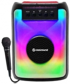 Coolsound Party Boom A380 Altavoz Portatil Bluetooth 30W 3 - Iluminacion LED - USB, MicroSD, Jack3.5mm - Bateria 3.7V 1500mAh