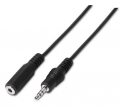 A128-0145 – Cable Audio Est�reo, JACK 3.5/M-JACK 3.5/H, Negro, 1.5 Metros