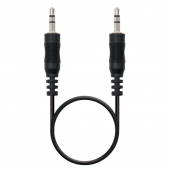 Cable Est�reo Nanocable 10.24.0100/ Jack 3.5 Macho - Jack 3.5 Macho/ 30cm/ Negro