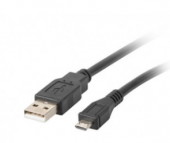 CABLE USB LANBERG 2.0 MACHO/MICRO USB MACHO 0.3M NEGRO