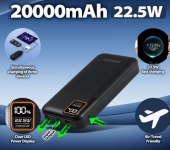 ENEGON Bater�a Externa de 20000mAh con Carga R�pida PD de 22.5W - Entrada USB-C/USB-A/Micro, Pantalla Digital LED, Port�til para Tel�fonos, Tabletas, Viajes, Camping y Aventuras al Aire Libre