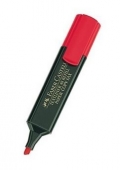 MARCADOR FLUORESCENTE PUNTA BISELADA 1-5 MM - ROJO- FABER CASTELL