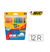 Rotulador Bic Kids Couleur Estuche De 10+2 Colores Tinta Base De Agua Lavable