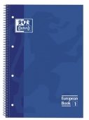 CUADERNO OXFORD ESPIRAL A4+ TAPA EXTRADURA - 80 HOJAS - 4 TALADROS - CUADRICULA 5X5 - 90GR - AZUL