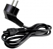 OkTech OK-CPW100 Cable Alimentacin Trebol IEC C5 a Schuko CEE7 Macho/Macho 1.8m Negro