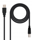 Cable USB 2.0 impresora, tipo A/M-B/M, negro, 1.8m