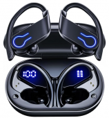 EUQQ Auriculares Inalambricos Bluetooth Deportivos - Cascos Inalmbricos con IP7 Impermeable, para Running y Gym