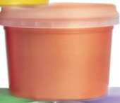 pintura dedos milan naranja con purpurina