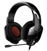 Krom Auricular Gaming KOPA -NXKROMKPST - Sonido Stereo, Altavoces 50mm, Diadema Ajustable, Micro Flexible, Jack 3.5 mm, Compatible Nintendo Switch, PS4,PS5, PC, Color Negro,Naranja