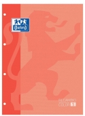 Oxford Recambio Color-1, Encolado, A4, Cuadriculado 5X5, Melocot�n