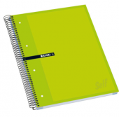 Cuaderno Enri , Dos lineas, Tapa Dura, 80 Hojas , Verde