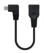 CABLE ACODADO OTG USB(A) 2.0 A MICRO USB(B) 0.15M 10.01.3600