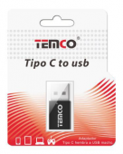 ADAPTADOR TIPO C HEMBRA A USB MACHO NEGRO