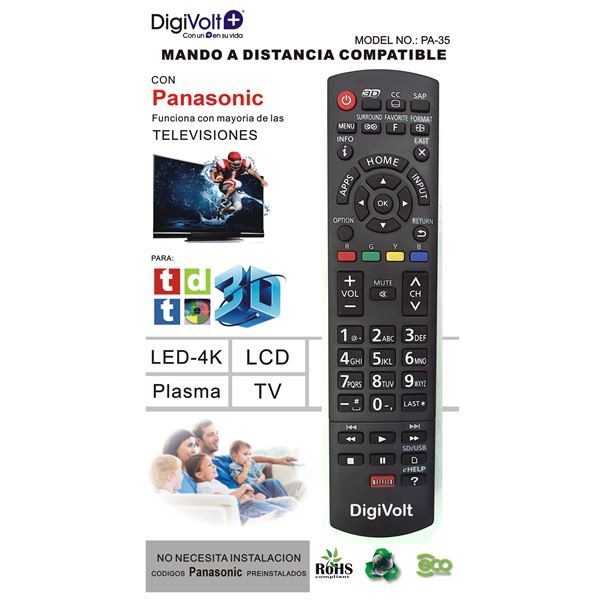Digivolt Mando Universal Para Panasonic PA-35