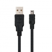 Cable USB 2.0 Nanocable 10.01.0405/ USB Macho - MiniUSB Macho/ 4.5m/ Negro
