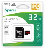 Apacer microSDHC 32GB Clase 10 UHS-I Adaptador SD 100MB/s