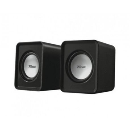 ALTAVOCES TRUST LETO - 2.0 - 6W/3W RMS - TAMAO COMPACTO - CONTROL DE VOLUMEN - ALIMENTACION USB