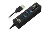USB Hub Multi 3 puertos +  lector de tarjetas Combo Micro SD / TF