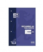 Oxford recambio 100 hojas sueltas microperforadas pauta 35 con margen a4