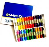 Lapices cera manley -caja de 24 colores