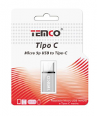 ADAPTADOR MICRO USB H A TIPO C M PLATEADO