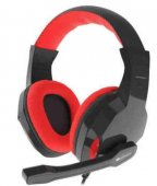 GENESIS Argon 110 - Auriculares Gaming 2.0 con Microfono, MiniJack 3.5x2, Control de Volumen, Color Rojo