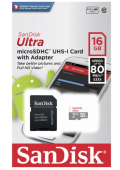 SanDisk Ultra Memoria microSDHC 16GB 80MB/s