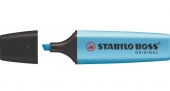 Stabilo Boss 70 Rotulador Marcador Fluorescente - Trazo entre 2 y 5mm - Recargable - Tinta con Base de Agua - Color Azul Fluorescente