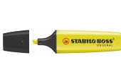 Stabilo Boss 70 Rotulador Marcador Fluorescente - Trazo entre 2 y 5mm - Recargable - Tinta con Base de Agua - Color Amarillo Fluorescente