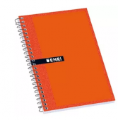 Cuaderno Enri , Dos Lineas, Tapa Dura, 80 Hojas , Naranja