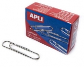 CAJA DE 100 UNIDADES DE CLIPS PLATEADOS APLI - N�2 - 32MM