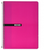 Cuaderno Enri , Dos lineas, Tapa Dura, 80 Hojas , Rosa